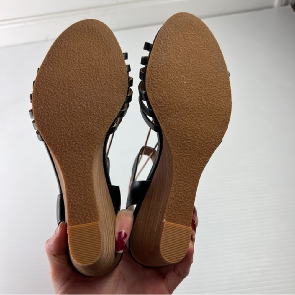 Susina womens terra Lea black wedge sandal size 6.5 - Picture 10 of 10